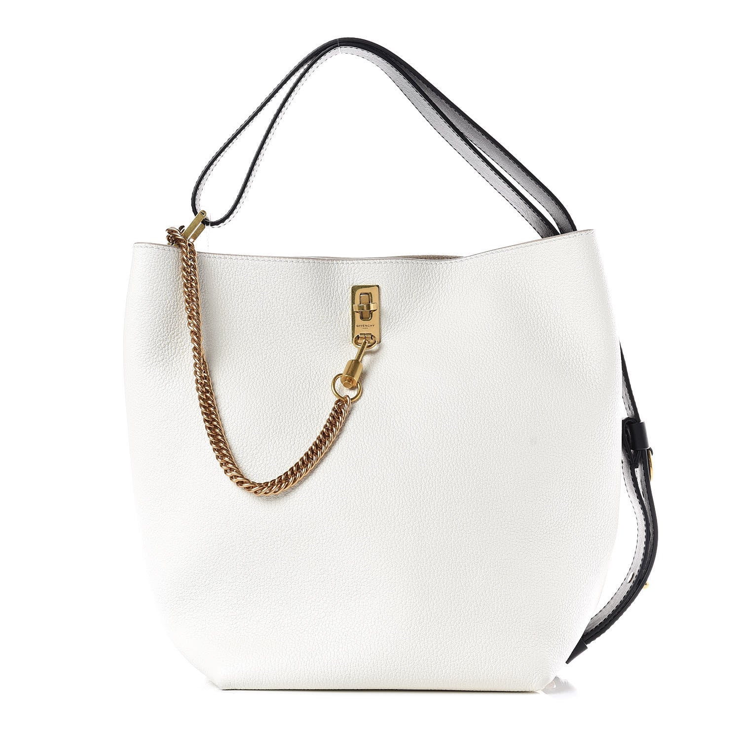 Givenchy Grained Calfskin Medium GV Bucket Bag White 1 of 8
