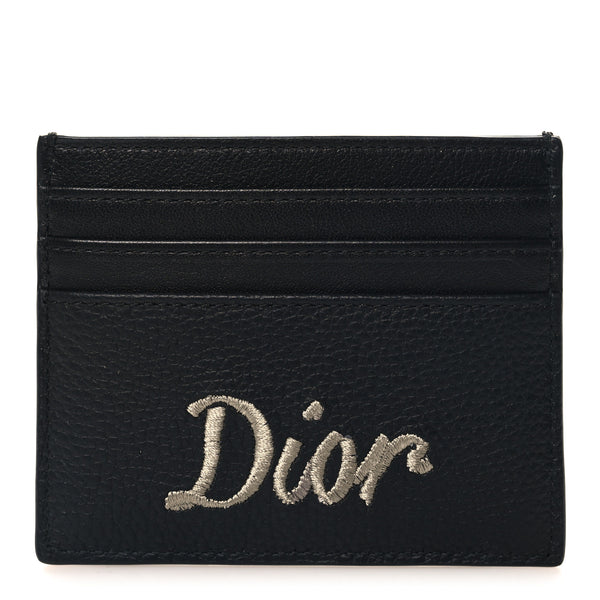 Christian Dior X SHAWN STUSSY Grained Calfskin Ox Head Card Holder