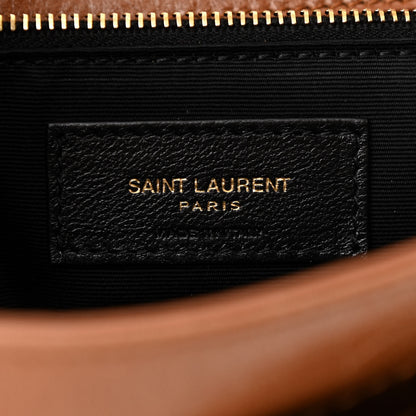 Saint Laurent Crinkled Calfskin Matelasse Monogram Medium Niki Chain Satchel Caramel 6 of 9