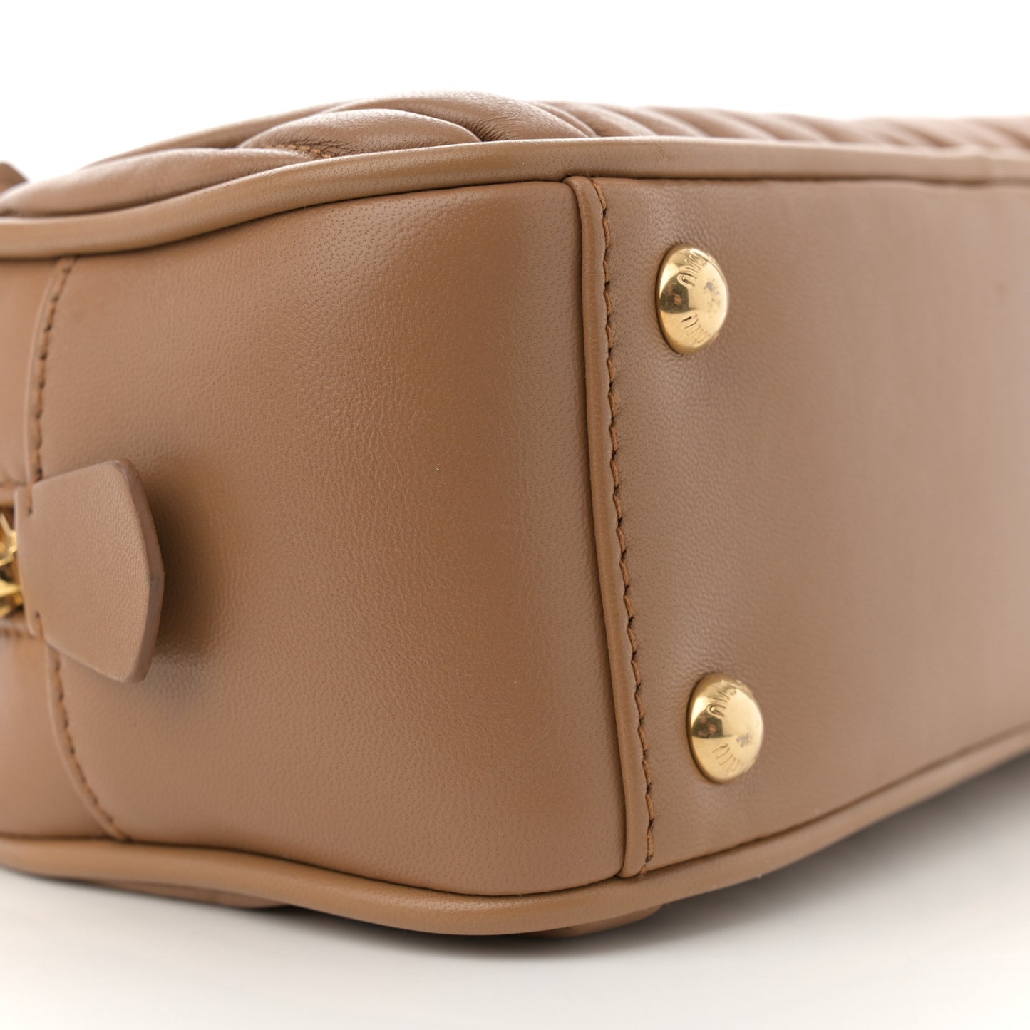 Nappa Matelasse Regular Arcadie Top Handle Bag Caramel