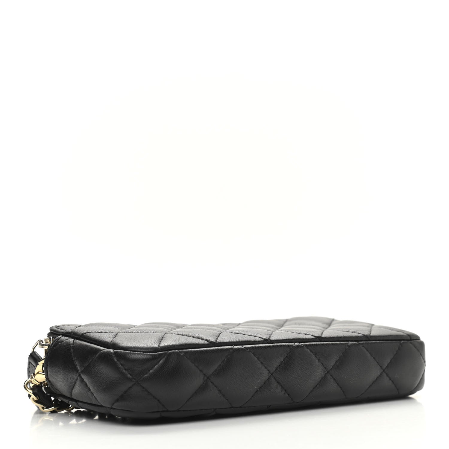 Chanel Lambskin Quilted Small Clutch With Chain Black 4 of 11