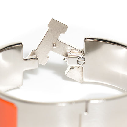 Hermes Enamel Wide Clic Clac H Bracelet PM Orange 4 of 6