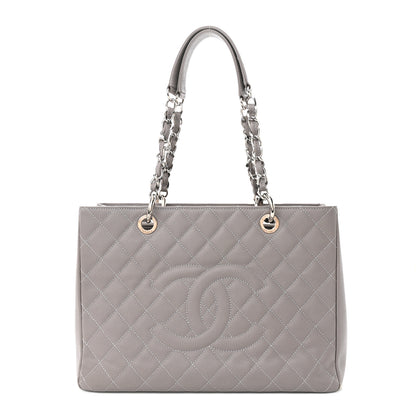Chanel Caviar Quilted Grand Shopping Tote GST Light Grey 1 of 16