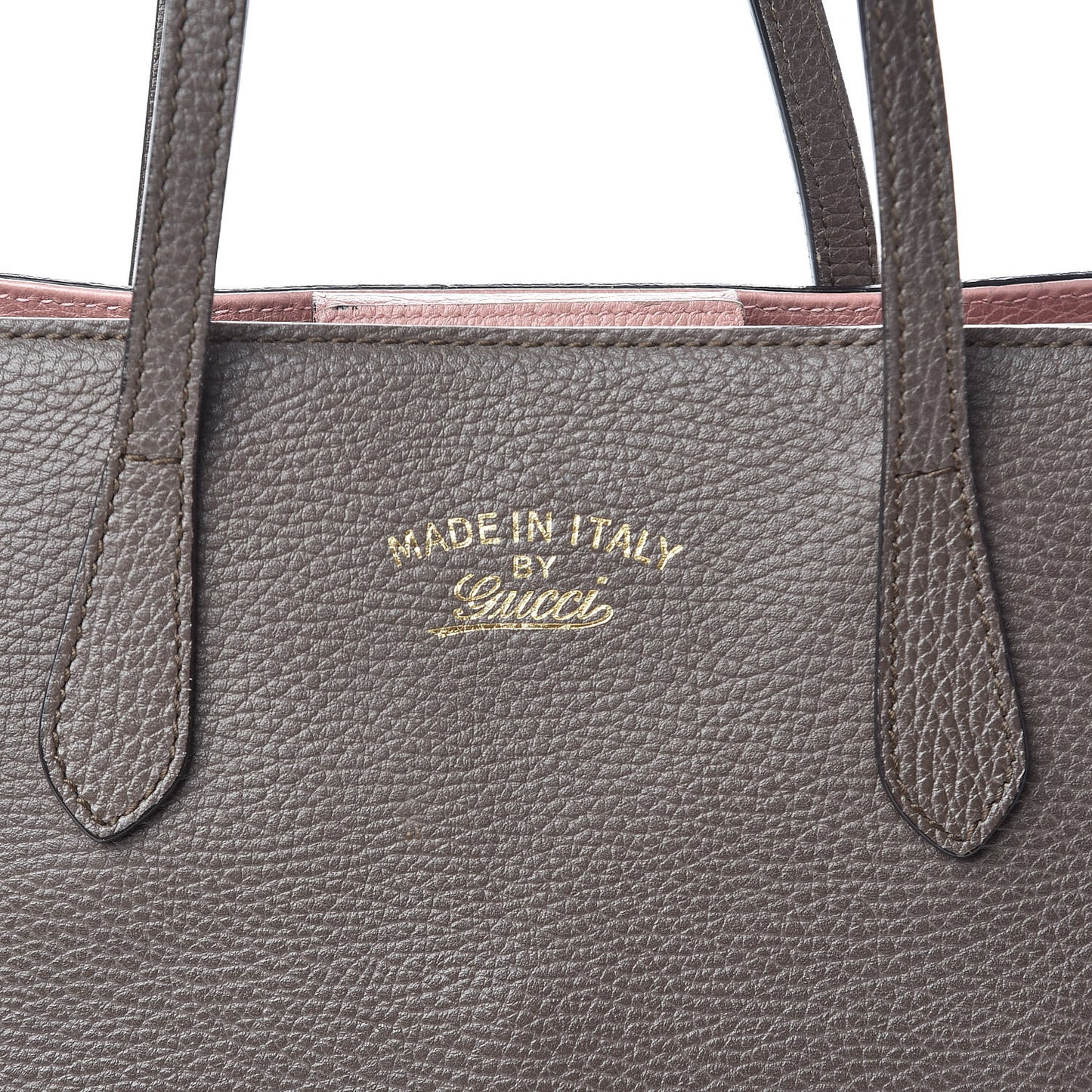 Dollar Calfskin Small Swing Tote Grey Field Soft Pink