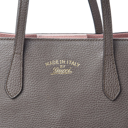 Gucci Dollar Calfskin Small Swing Tote Grey Field Soft Pink 9 of 10