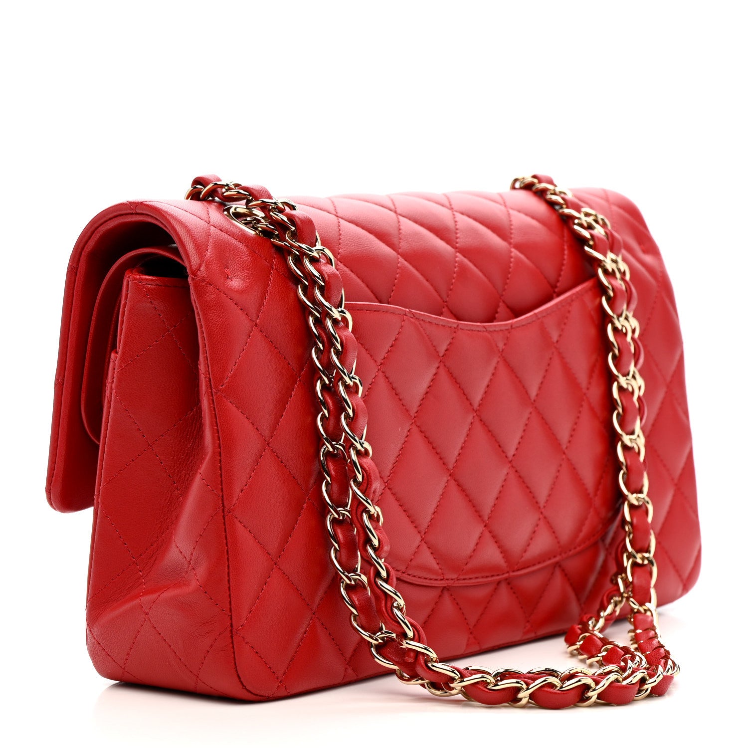 Chanel Lambskin Quilted Medium Double Flap Red 3 of 15