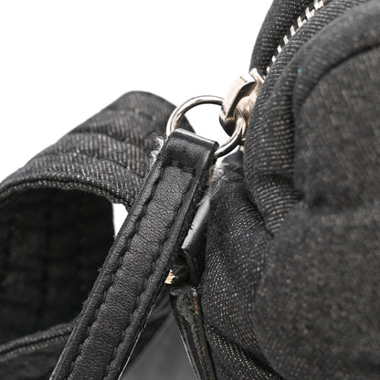Chanel Denim Quilted Coco Cocoon Messenger Dark Grey 11 of 11