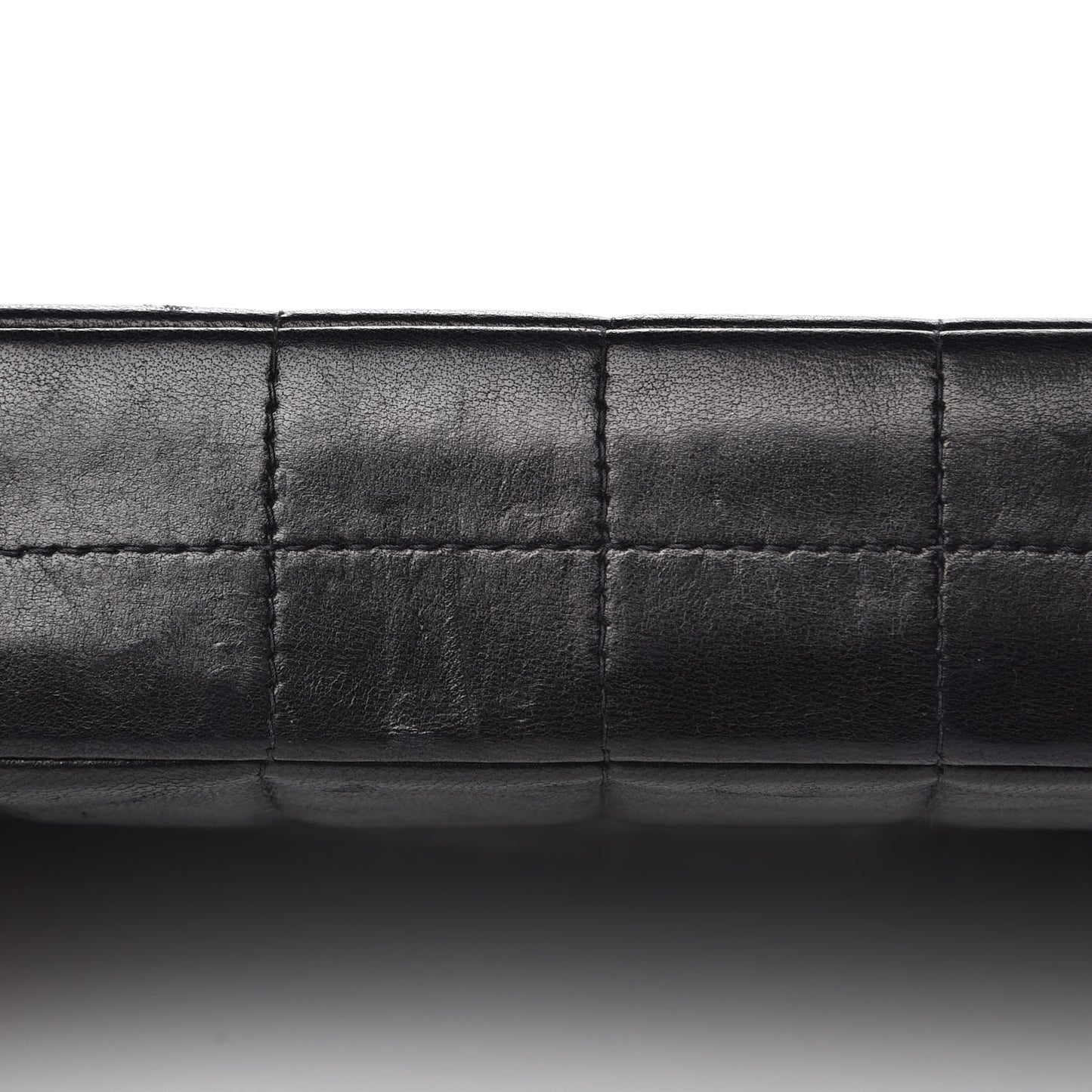 Lambskin East West Chocolate Bar Flap Black