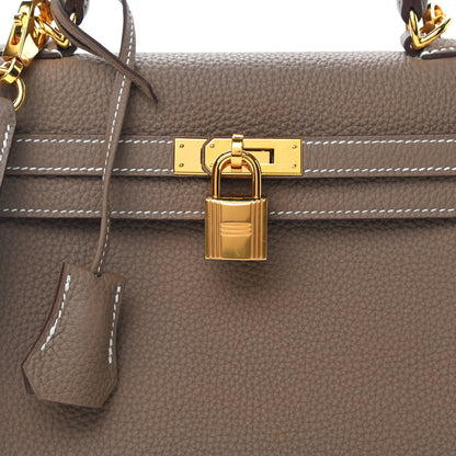 Hermes Togo Kelly Retourne 25 Etoupe 8 of 11
