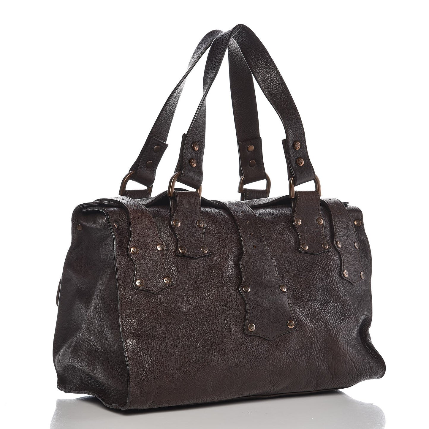 Calfskin Roxanne Satchel Chocolate