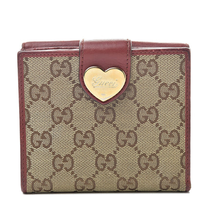 Gucci Monogram Heart French Wallet Red 1 of 16