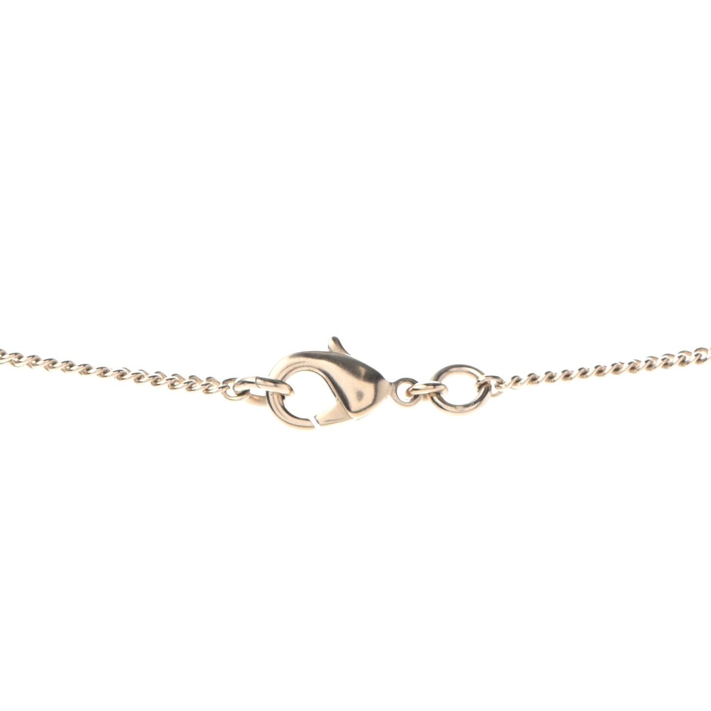 Pearl Enamel CC Charms Necklace Gold