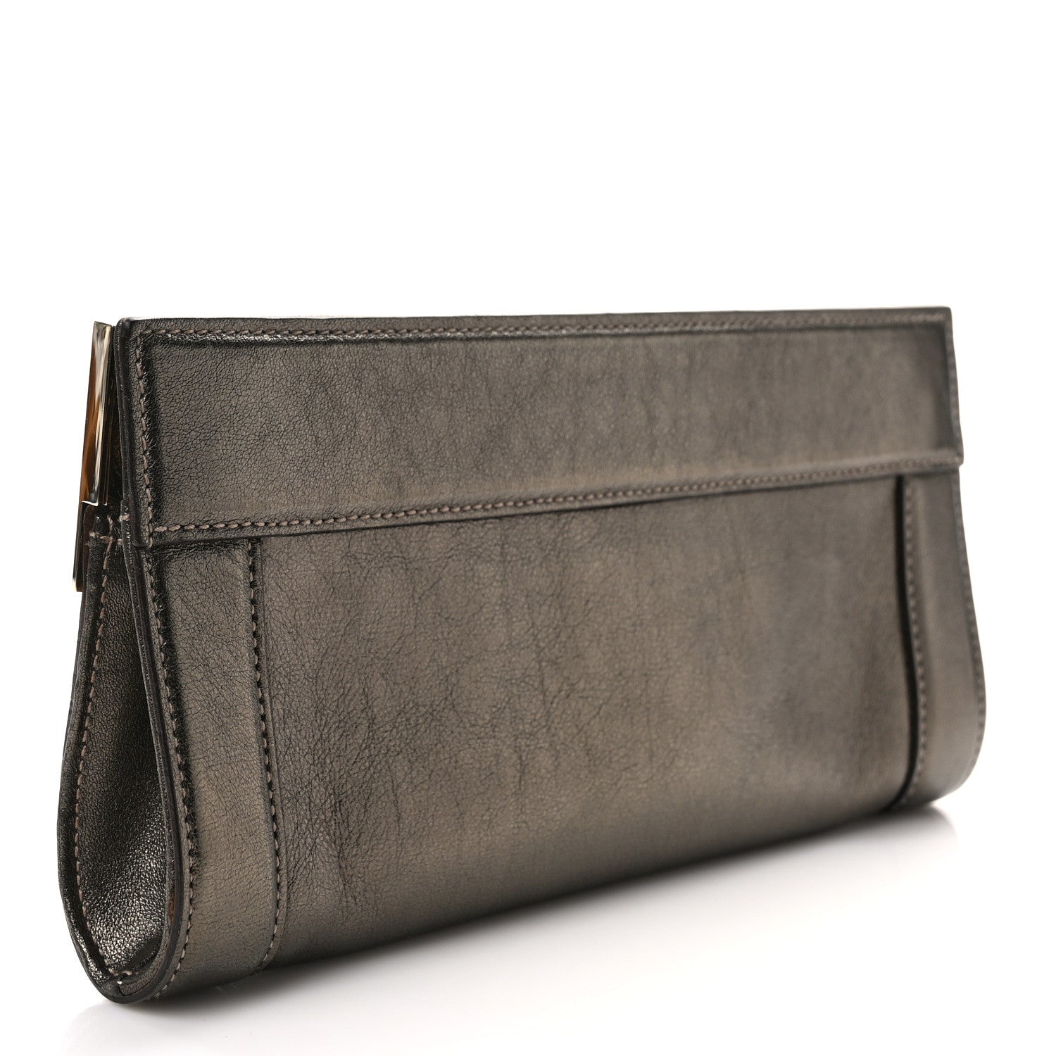 Gucci Calfskin Britt Clutch Pewter 3 of 7