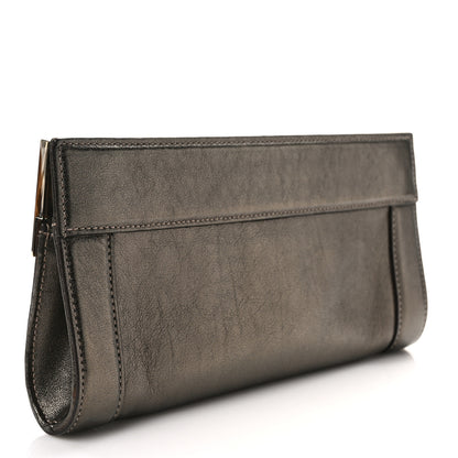 Gucci Calfskin Britt Clutch Pewter 3 of 7