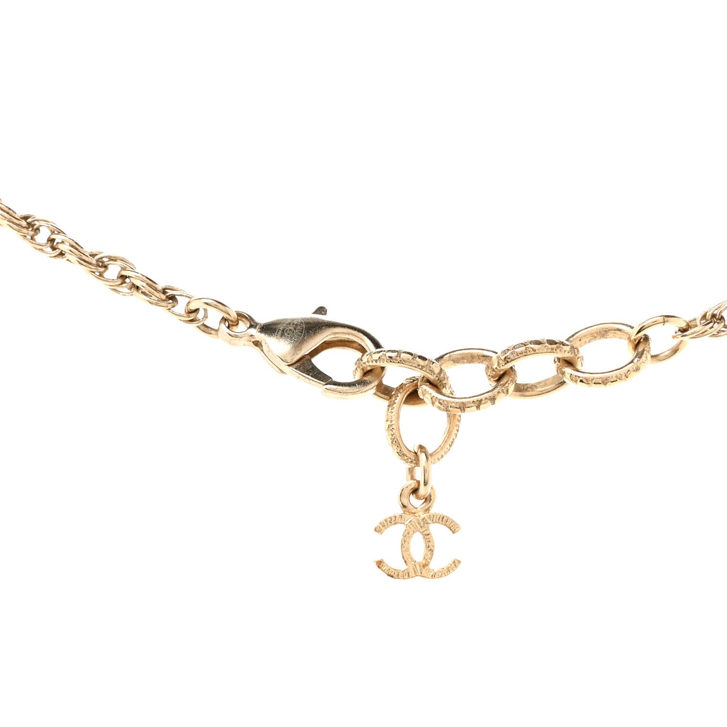 Chanel Pearl CC Round Pendant Necklace Gold 5 of 7