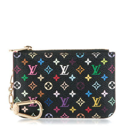 Louis Vuitton Monogram Multicolor Key Pouch Black Grenade 1 of 7