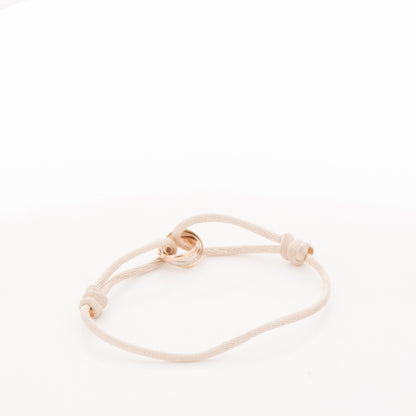 Cartier 18K Pink Yellow White Gold Trinity Adjustable Cord Bracelet Beige 3 of 6