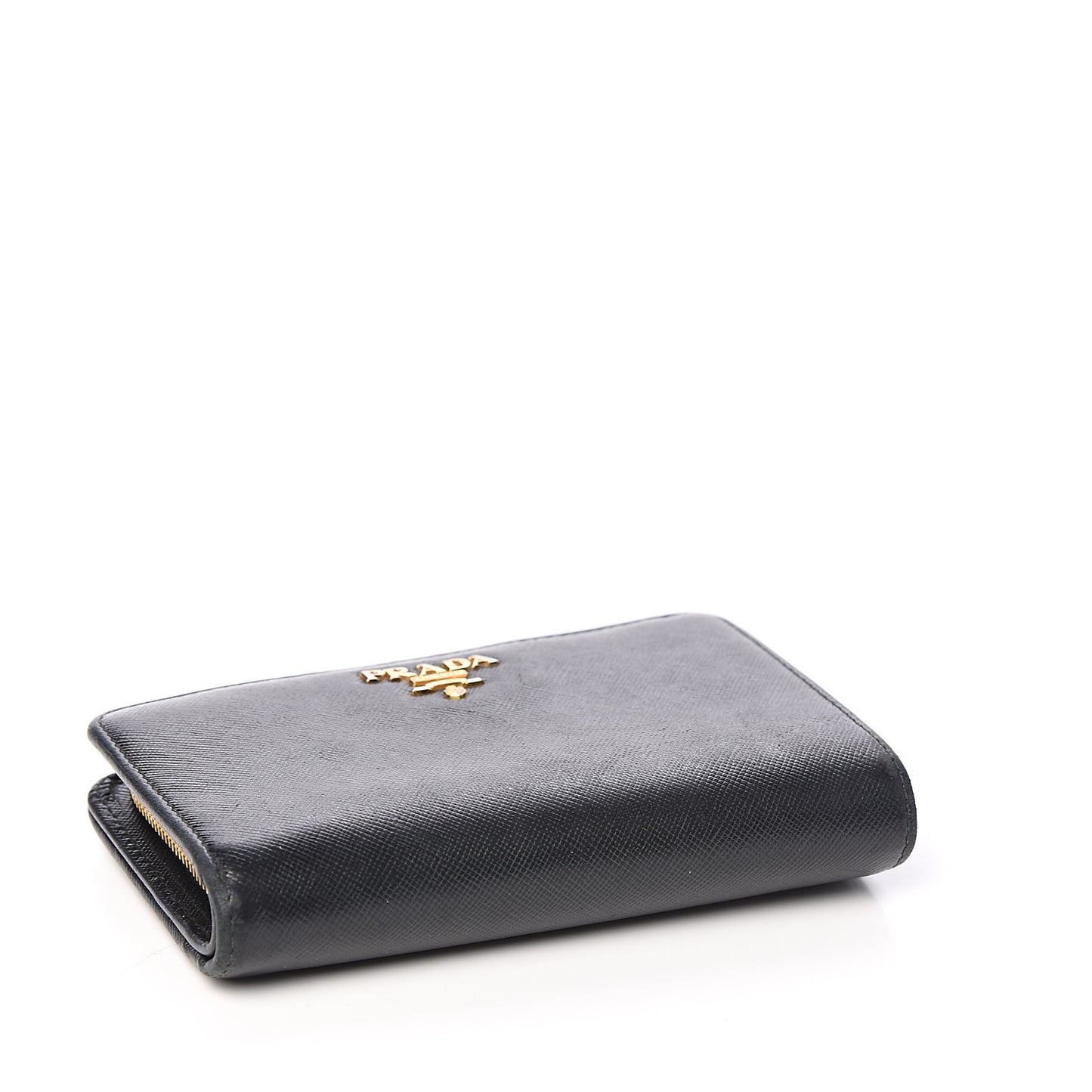 Saffiano Metal Compact Wallet Black