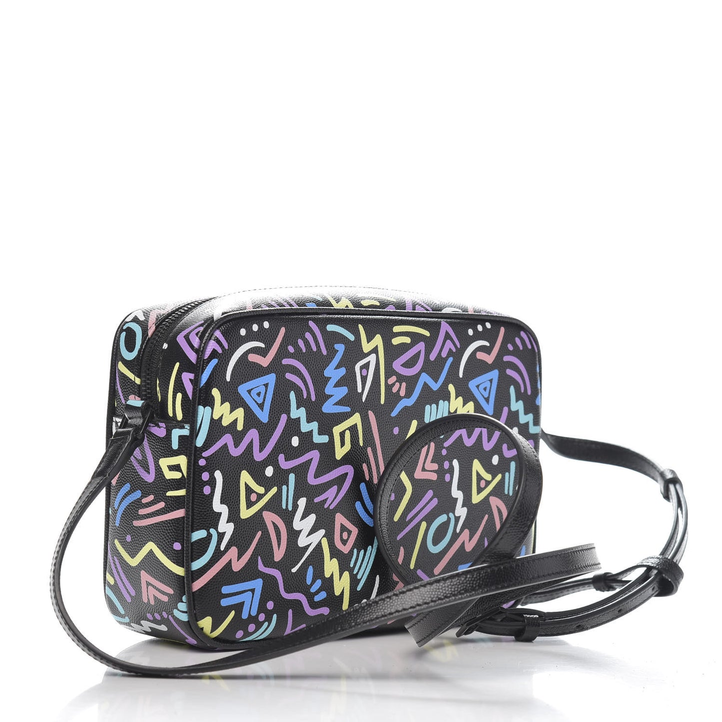 Grain De Poudre Medium Classic Monogram Multicolor Graphic Print Lou Camera Bag Black