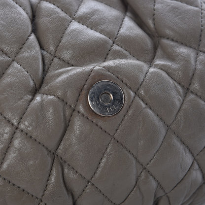 Chanel Washed Lambskin Quilted Large Chain Around Messenger Taupe 9 of 12