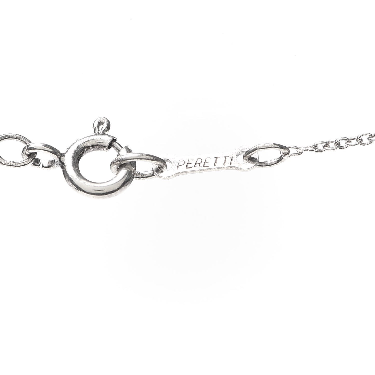Sterling Silver 12mm Elsa Peretti Tear Drop Pendant Necklace