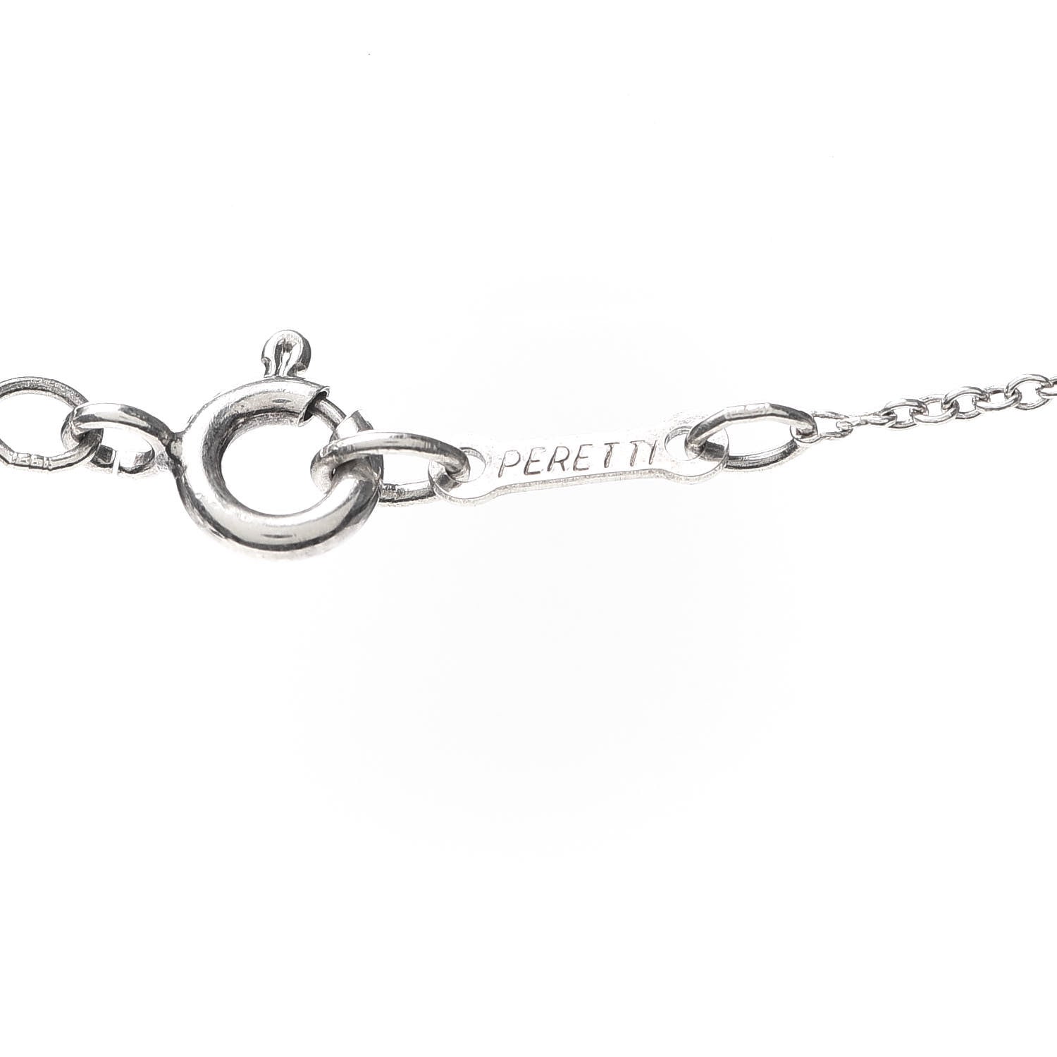 Tiffany Sterling Silver 12mm Elsa Peretti Tear Drop Pendant Necklace 5 of 6