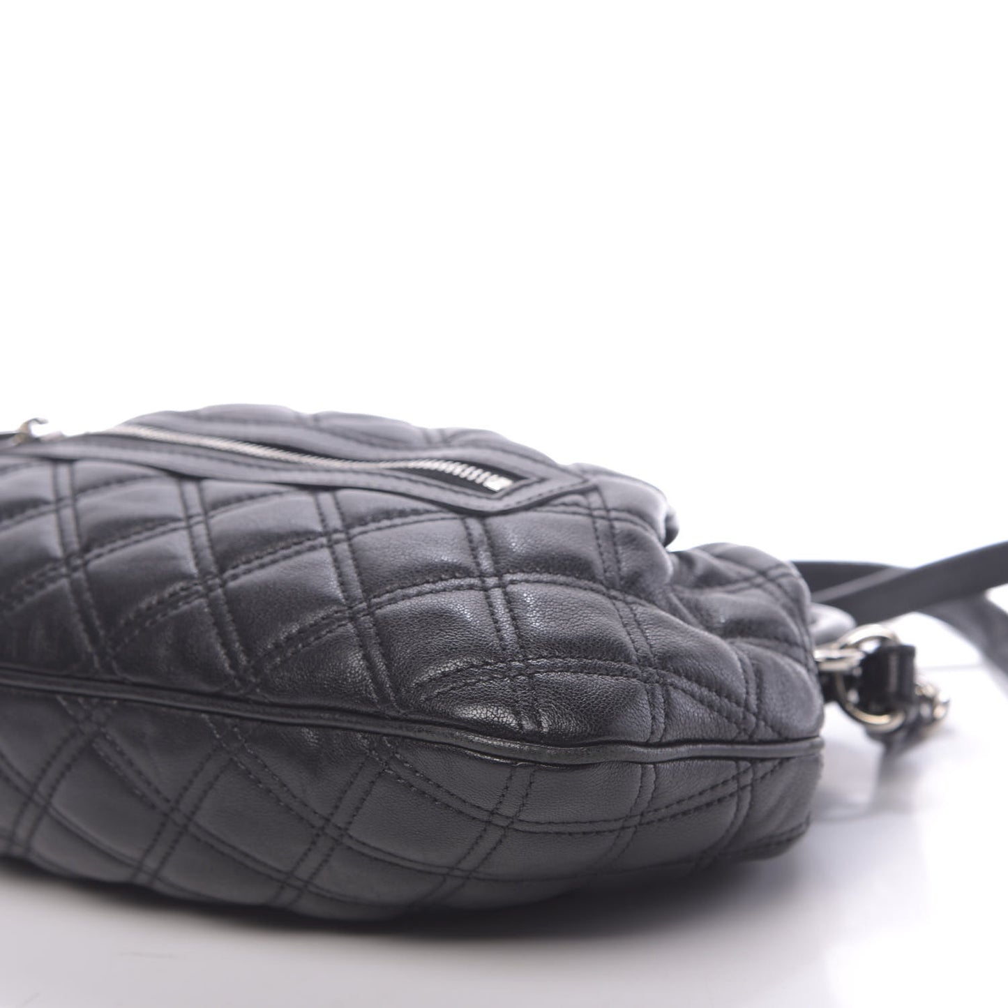 Calfskin Quilted Little Stam Black