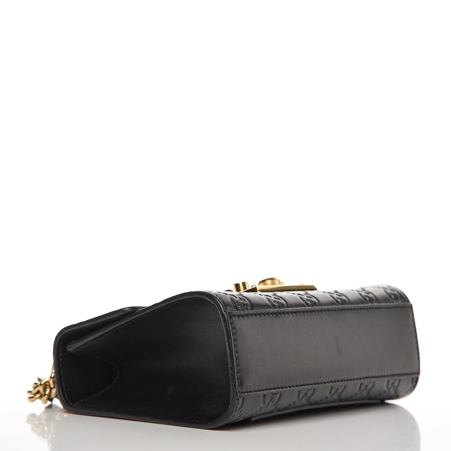 Guccissima Small Padlock Shoulder Bag Black