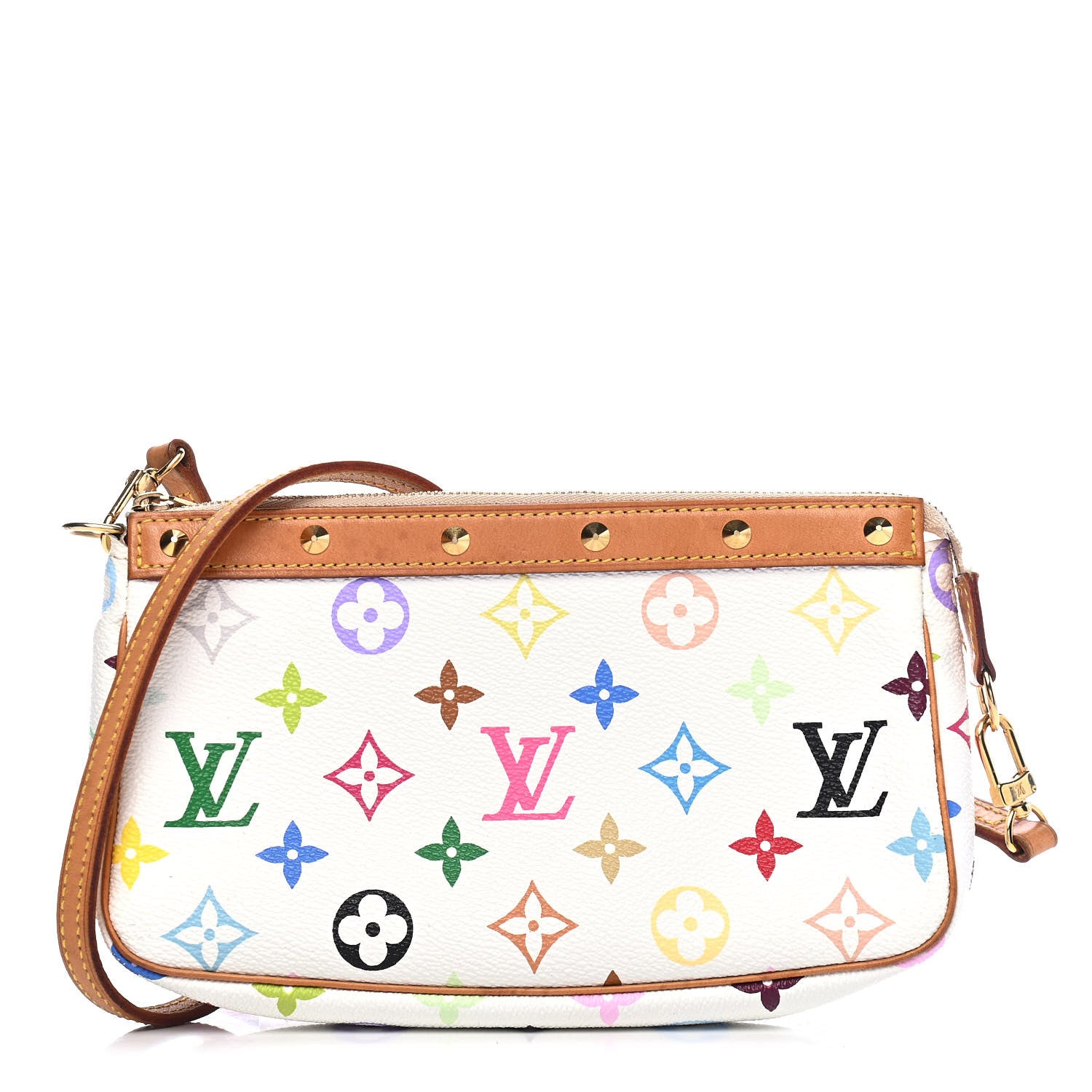 Louis Vuitton Monogram Multicolor Pochette Accessories White 1 of 10