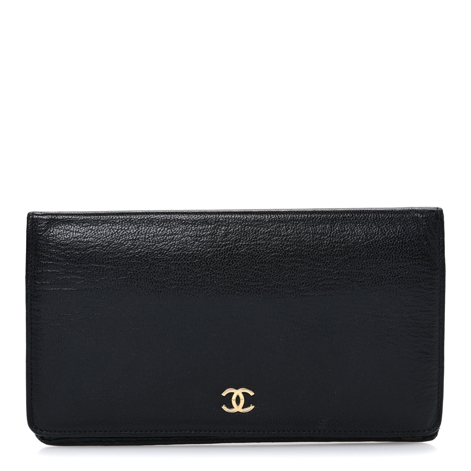 Chanel Goatskin Yen Wallet Black 1 of 8