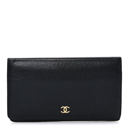 Chanel Goatskin Yen Wallet Black 1 of 8