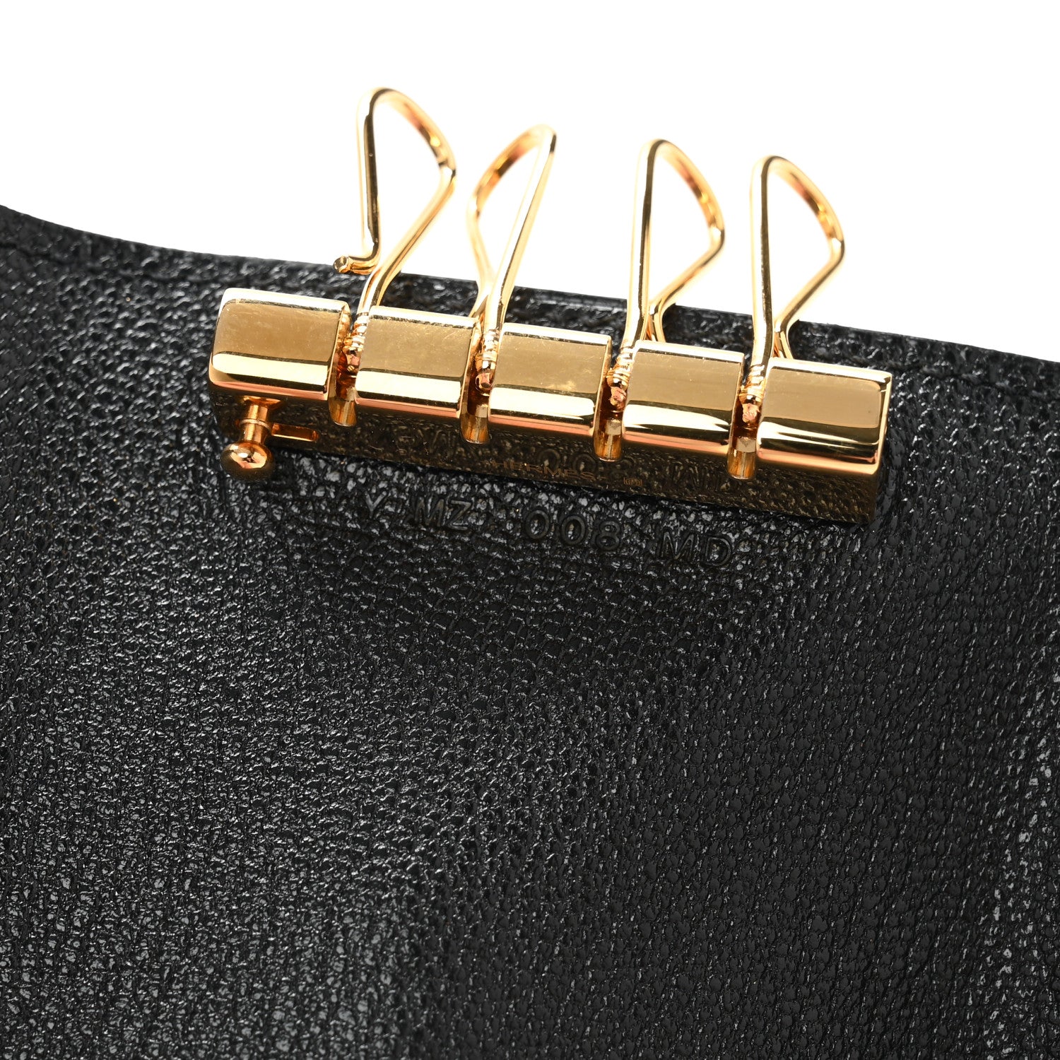 Hermes Chevre Mysore Bearn Multicles 4 Key Holder Black 7 of 9