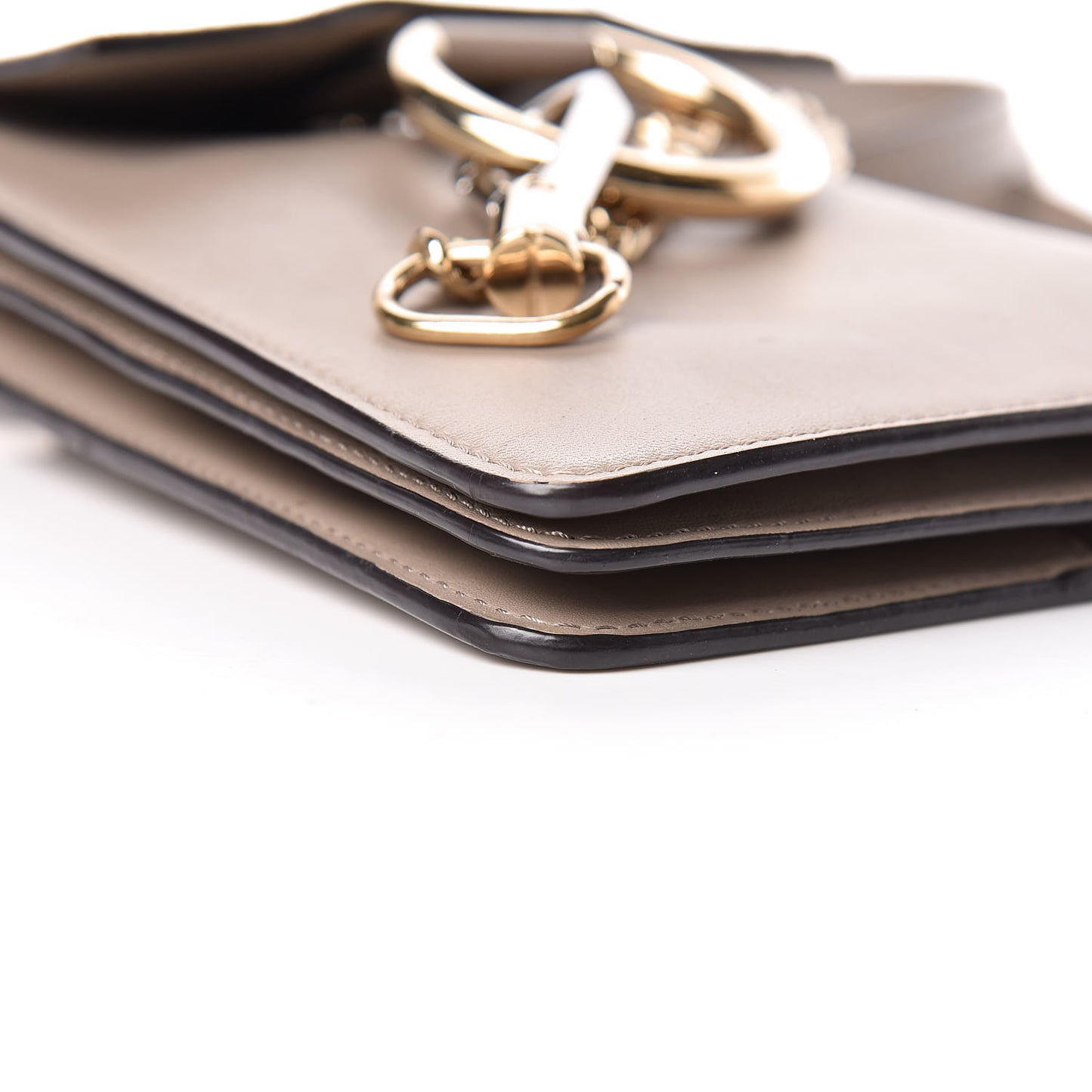 Suede Calfskin Mini Faye Bracelet Bag Motty Grey