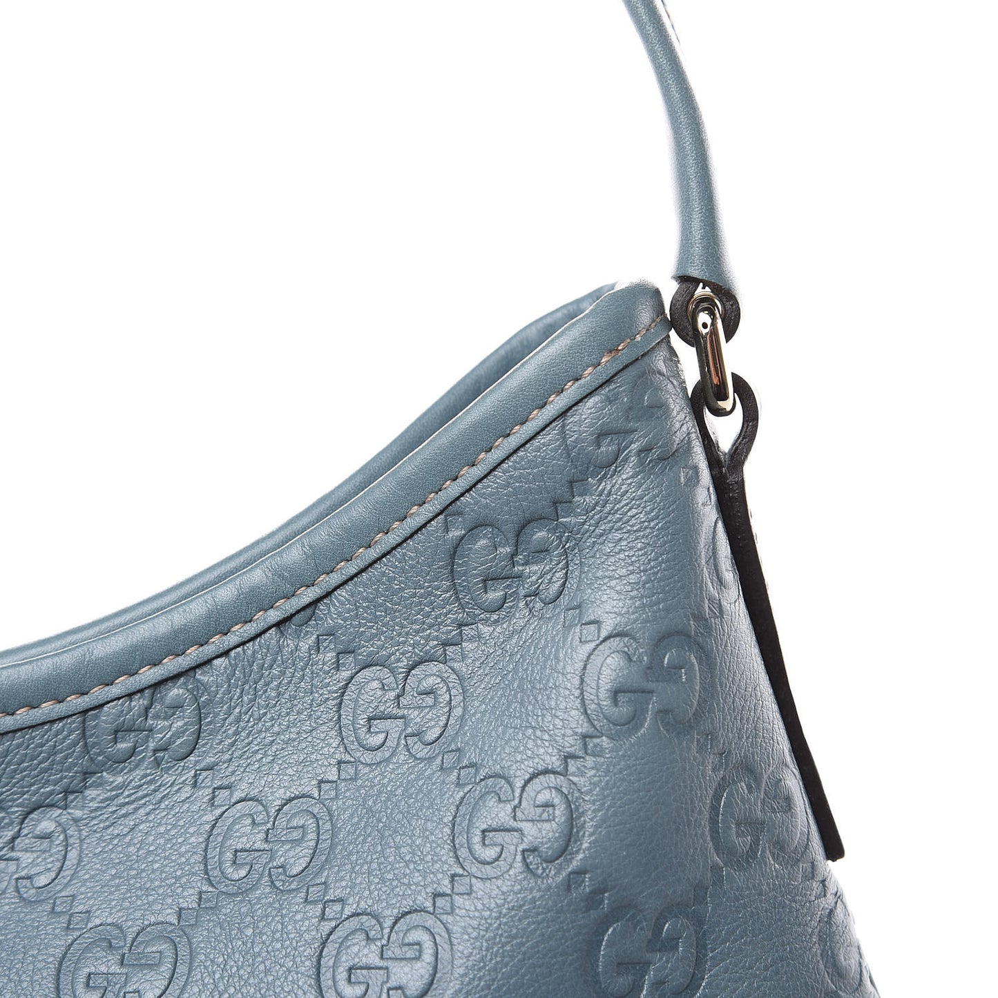 Guccissima Medium New Britt Hobo Blue
