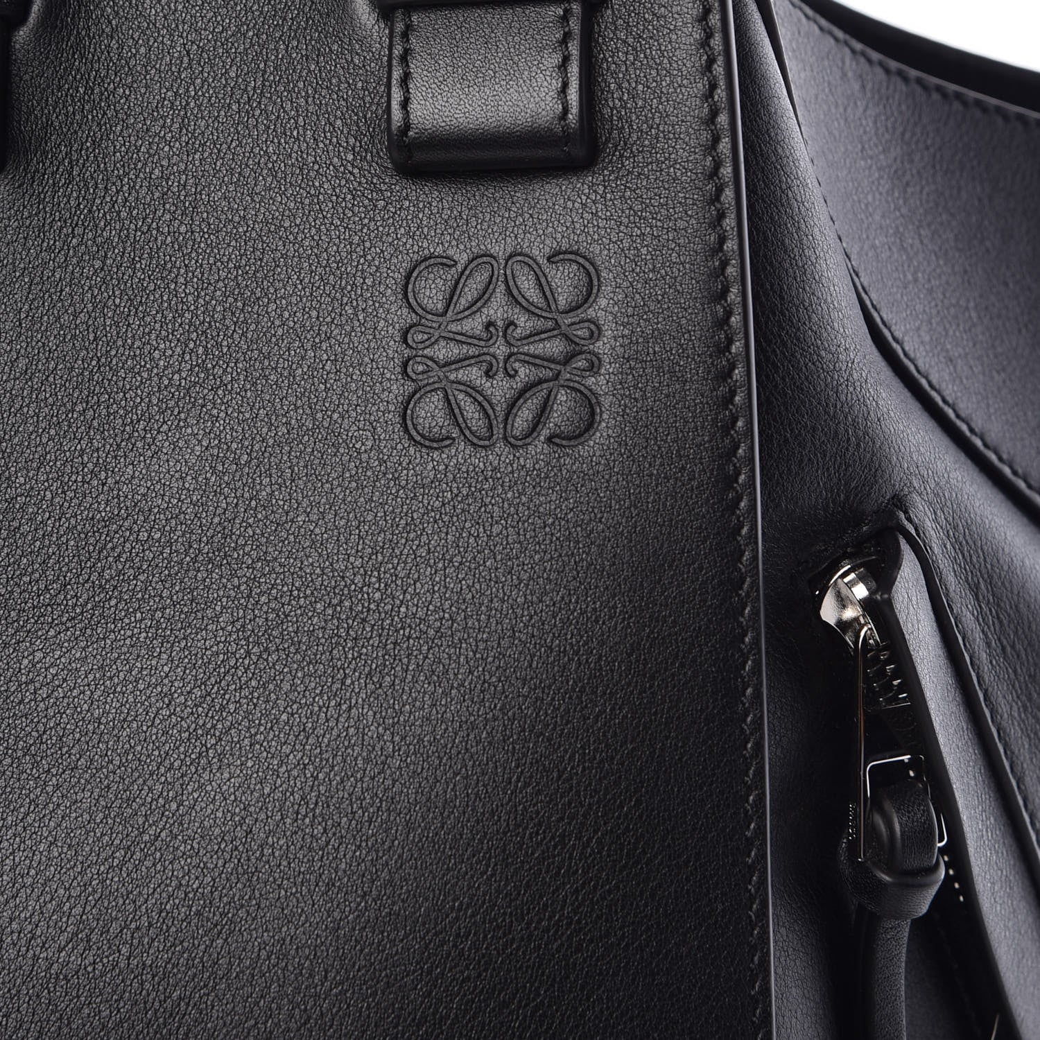 Loewe Calfskin Medium Hammock Shoulder Bag Black 7 of 11