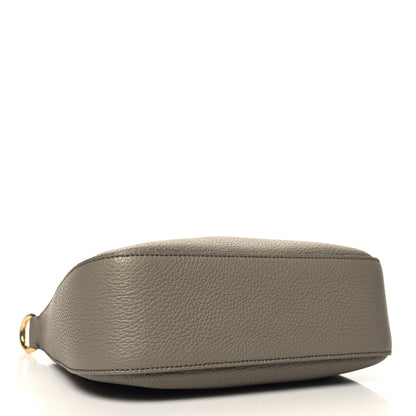 Prada Vitello Daino Soft Zippered Messenger Hobo Argilla 4 of 9