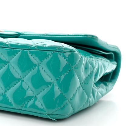 Chanel Patent Quilted Medium Double Flap Turquoise 10 of 15
