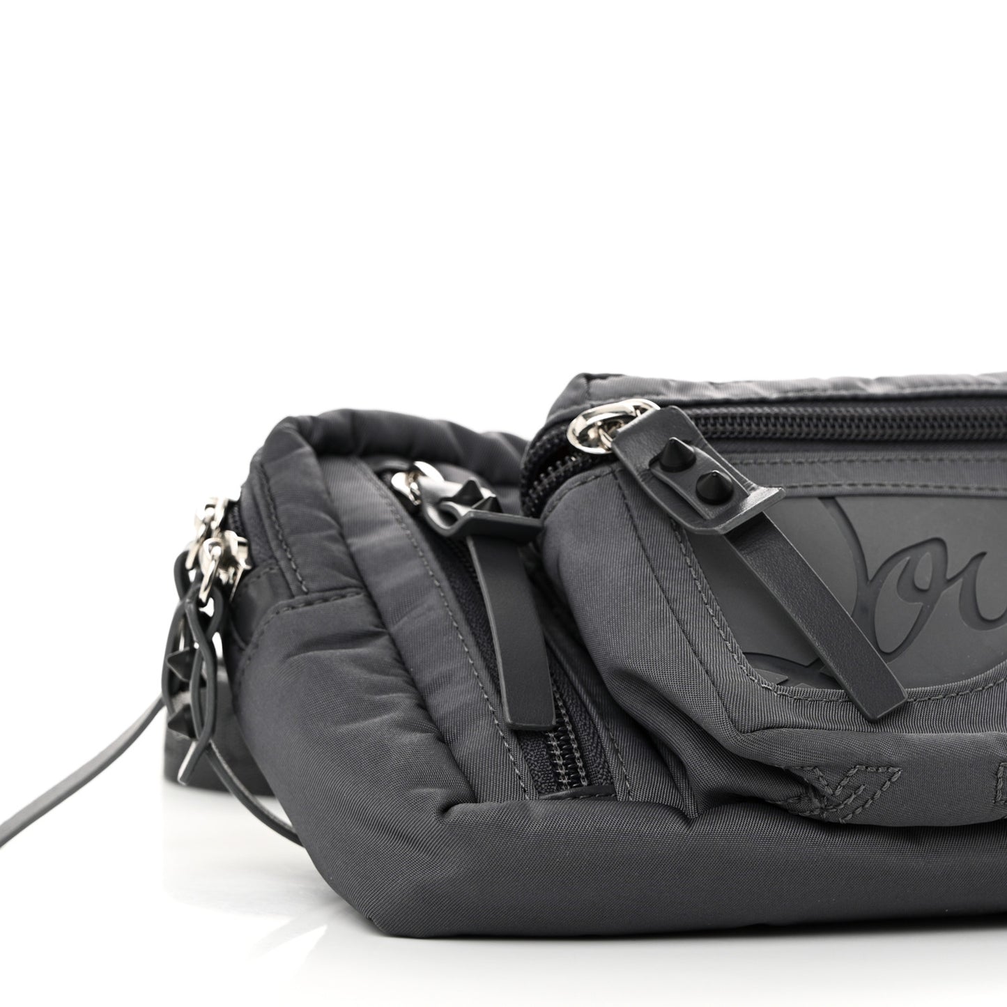 Nylon Loubideal Sneaker Sole Belt Bag Grey
