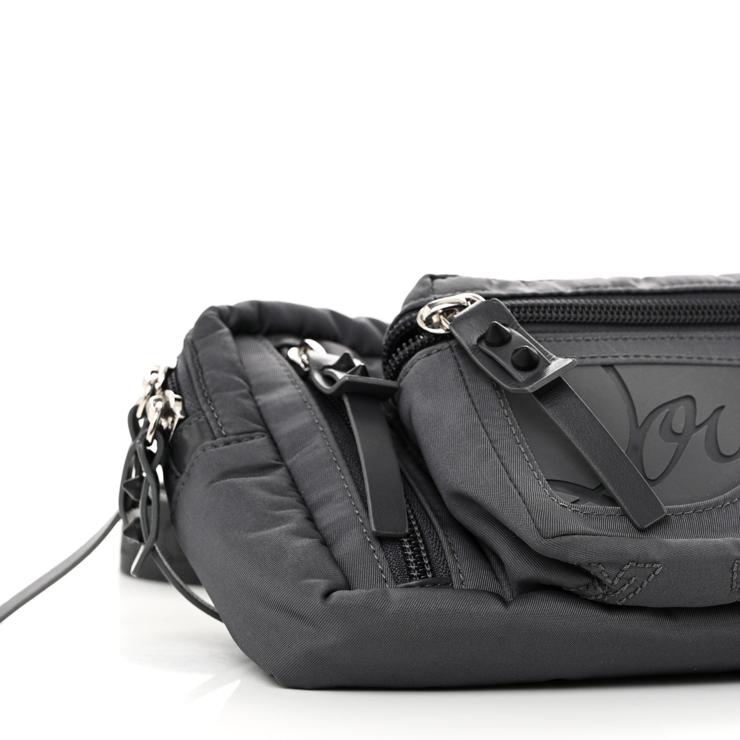 Christian Louboutin Nylon Loubideal Sneaker Sole Belt Bag Grey 9 of 10