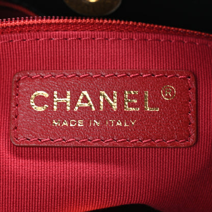 Chanel Shiny Crumpled Calfskin Quilted Large Wavy CC Hobo Black 6 of 10