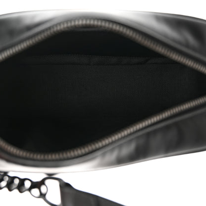 Gucci Calfskin Matelasse Monochrome Small GG Marmont Chain Shoulder Bag Black 5 of 13