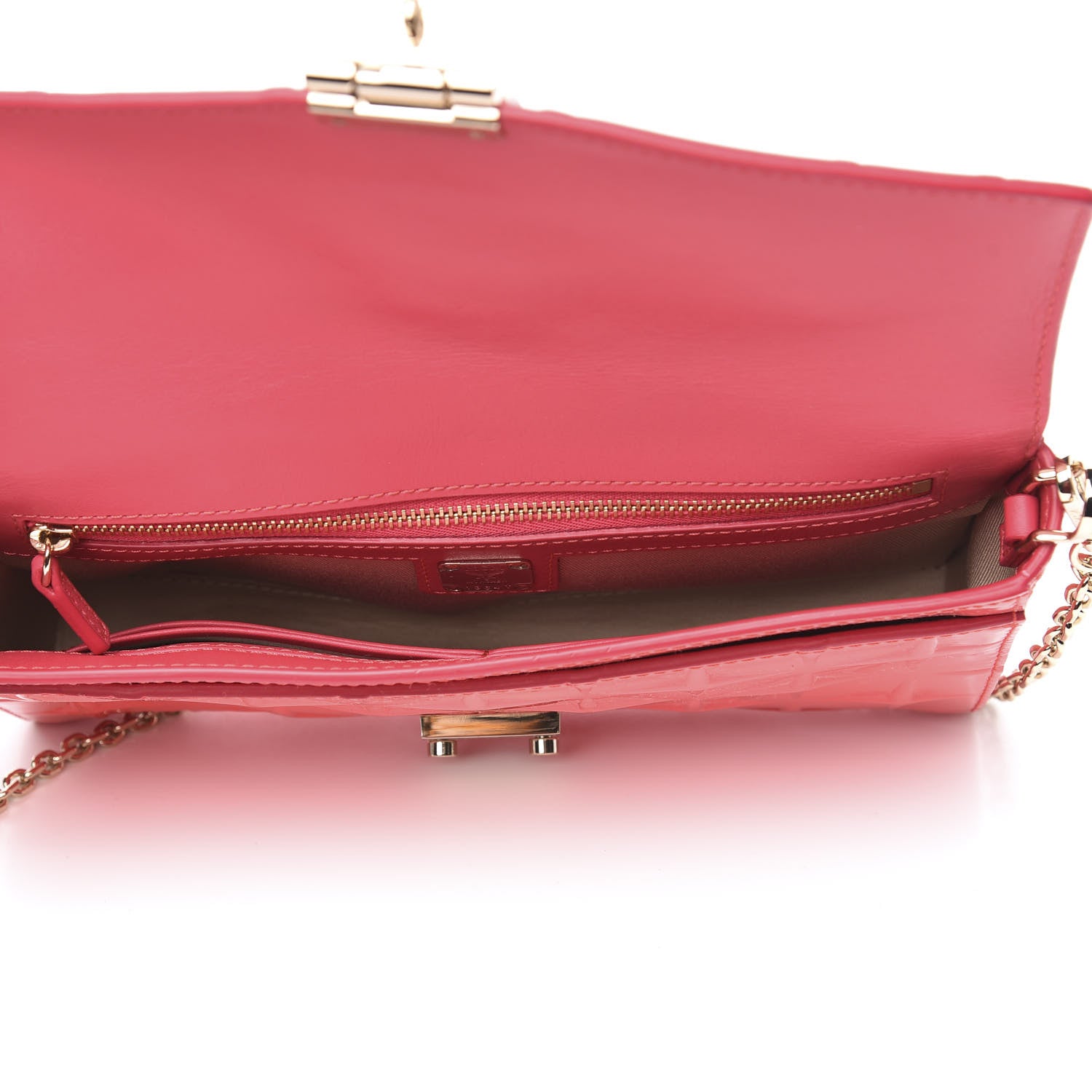 MCM Diamond Patent Medium Millie Crossbody Bag Teaberry 6 of 8