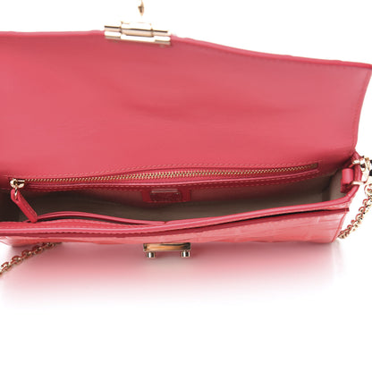 MCM Diamond Patent Medium Millie Crossbody Bag Teaberry 6 of 8