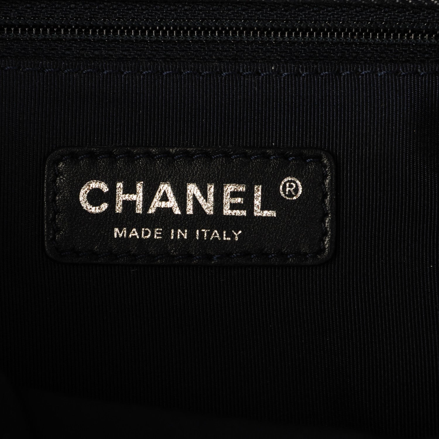 Chanel Denim Pleated Denim Turtle Flap Dark Blue 6 of 7