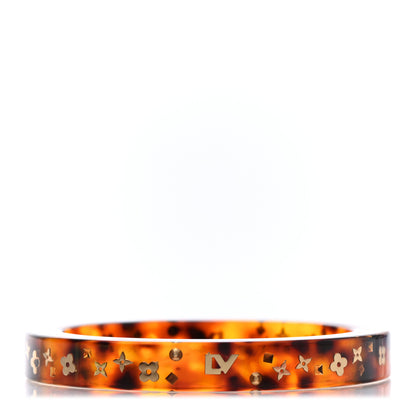 Louis Vuitton Resin Swarovski Inclusion Art Deco TPM Bracelet S Tortoise 1 of 4
