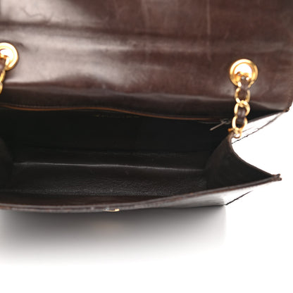Chanel Alligator Small Single Flap Dark Brown 4 of 14