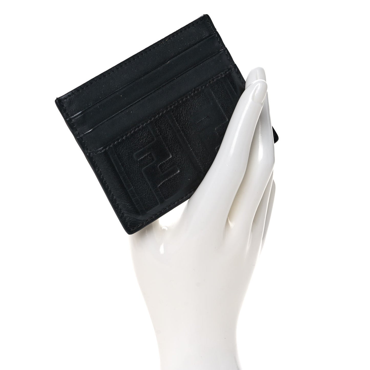 Vitello Grace FF 1974 Embossed Card Holder Black