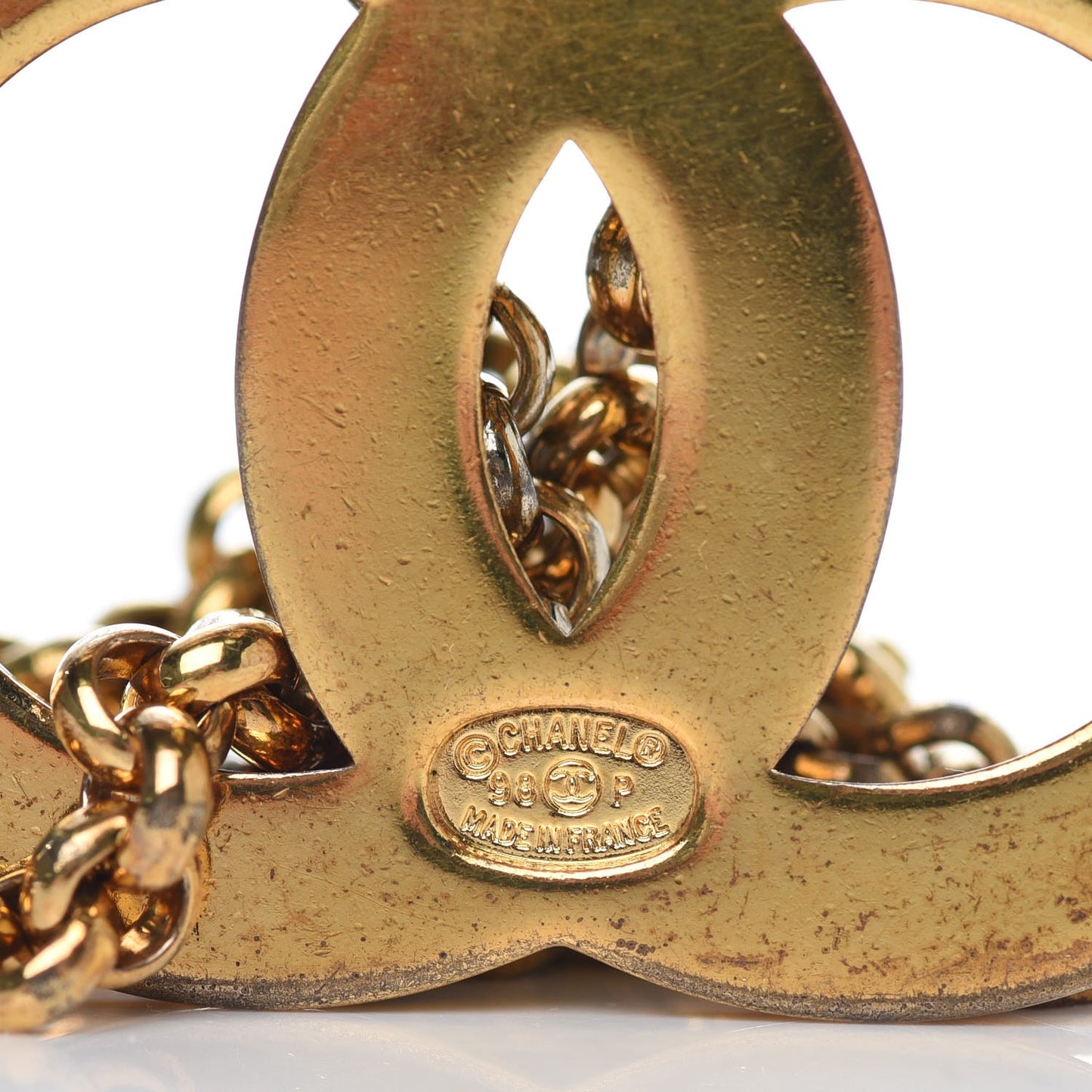 CC Chain Pendant Necklace Gold