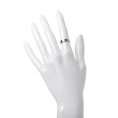 Cartier 18K White Gold Diamond 3.5mm LOVE Wedding Band Ring 48 4.5 2 of 5