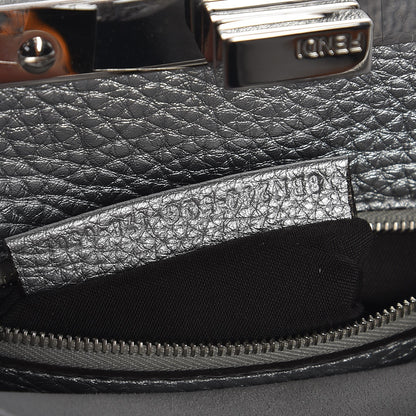 Fendi Cuoio Romano Lux Selleria Mini Peekaboo Iconic Satchel Argento 6 of 7